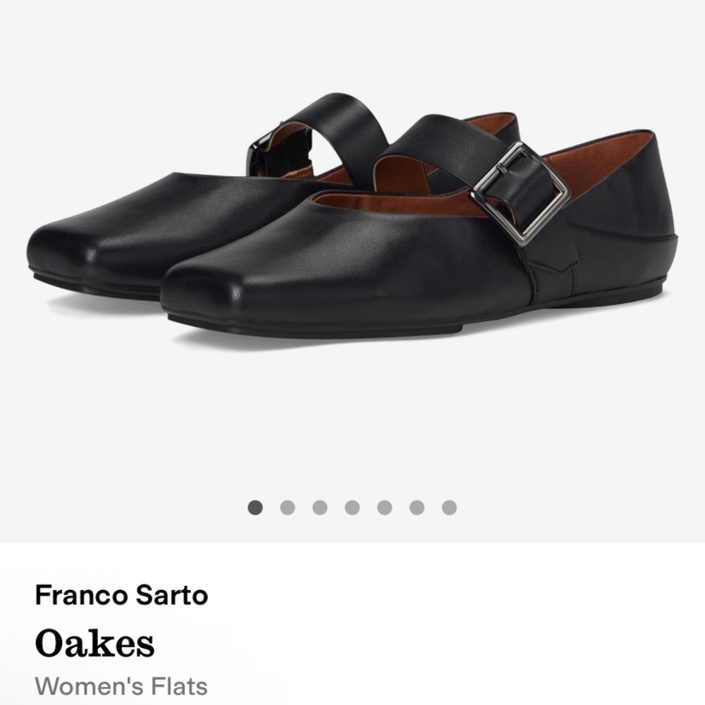 Franco Sarto Black Oakes Women's Flats SZ 9 NWT